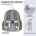 thumbnail image 5 of Schnauzer with Flowers Backpack for School,Cute School Bag,Schoolbag with Adjustable Shoulder Straps & Padded Back,13.4"x11"x4.7", 5 of 6