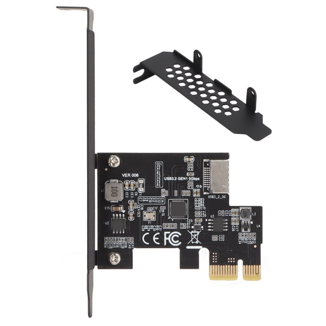 USB3.2 PCI E Riser Card, Support 5G 480M Ceramic Capacitors PCI E Adapter Flexible Use Double Protection For PC Black