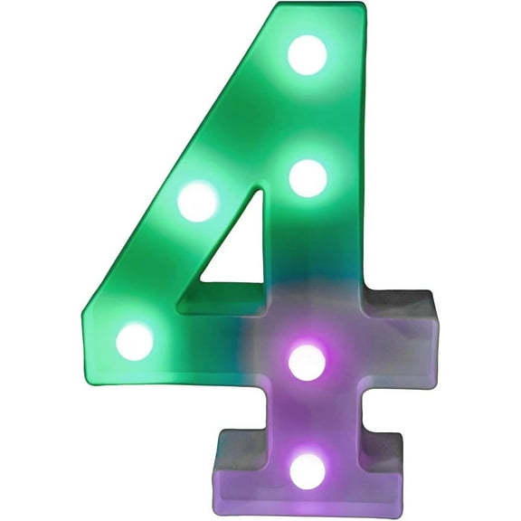 LINLIN Alphabet Letter Lamp, Colorful Light up Letters Led Marquee Letter Lights Battery Powered Light Up Number Sign Night Light for Party Christmas Lamp Home Bar Decoration