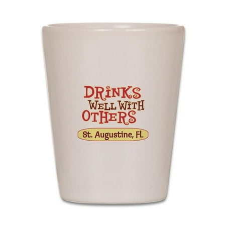

CafePress - St. Augustine Drinks Well - White Shot Glass Unique and Funny Shot Glass