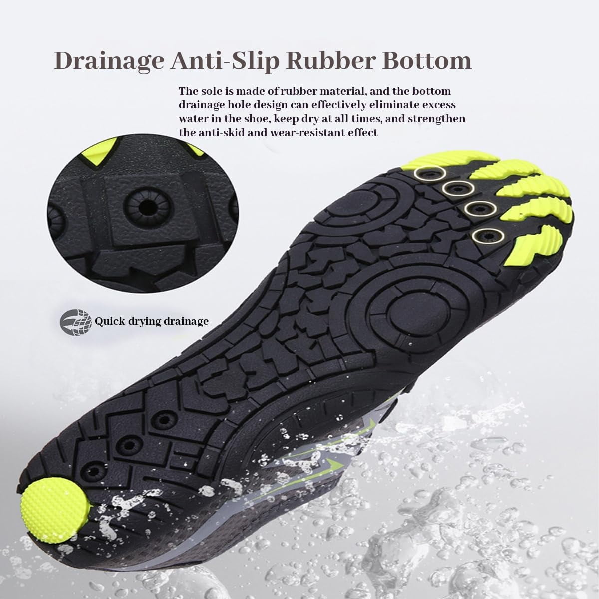 Grounded Footwear for Women Men- Grounded Barefoot Shoes for Women Men Waterproof, Non-Slip Hiking Footwear with Wide Toe Box,for Hiking, Outdoor, Water Activities