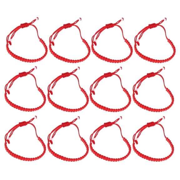Gymnture 12pcs Red String Tibetan Friendship Bracelets with Beads