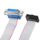 thumbnail image 4 of Cable plano de cinta IDC de 16 pines con conector DB15 hembra a FC-16 hembra, paso de 2.54mm, longitud de 50cm, 2 piezas, 4 of 6
