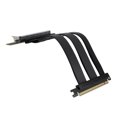thumbnail image 1 of PCI-E 5.0 X16 Câble Riser Carte Vidéo Rallonge Blindée Flexible Montage à 90° Cordon d'Extension GPU pour PC Ordinateur Noir, 1 of 8