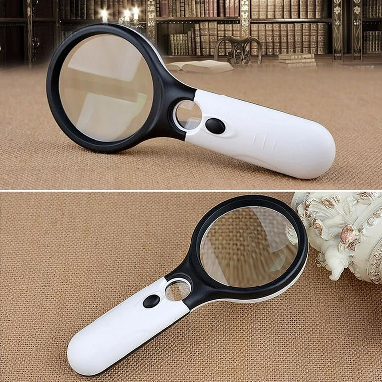 3X LED Light Hands Free Magnifying Glass with Light Stand Foldable Portable  Illuminated Magnifier for Reading, Inspection, Soldering, Needlework