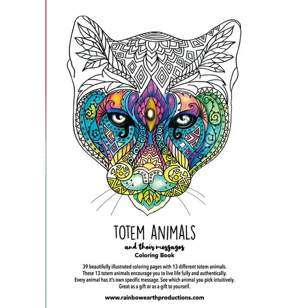 Totem Animals Coloring Book (Paperback) 
