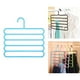 thumbnail image 5 of Perchas de 5 niveles para pantalones, organizador de ropa, ahorra espacio, antideslizantes para jeans Azul, 5 of 8