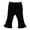 Black, variant on Ticikt Girls' Ribbed Flare Pants, Elastic Waist Solid Color Stretchy Casual Trousers for Infants/Toddler,Black,Size:6-9 Months