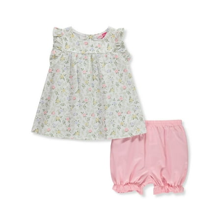 

Penelope Mack Baby Girls 2-Piece Sundress Set Outfit - white/pink 18 months (Infant)