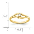 thumbnail image 2 of Real 14kt Yellow Gold .04ct. Diamond Ring Mounting Size: 6; for Adults and Teens; for Women and Men, 2 of 2