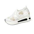 thumbnail image 2 of KEVCHE Floral Embroidery Breathable Sheer Mesh Sneakers for Women, 2026 Lace Mesh Casual Shoes with Delicate Flower Pattern, Lightweight Flexible Non-Slip Walking Shoes, Summer Going Out Shoes, 2 of 4