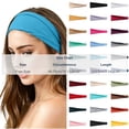 thumbnail image 3 of Workout Headbands For Women's Athletic Non Slip Solid Color Stretchy Sweatbands Running Yoga Fitness Sports Hair Bands (Free Size, Purple), 3 of 5