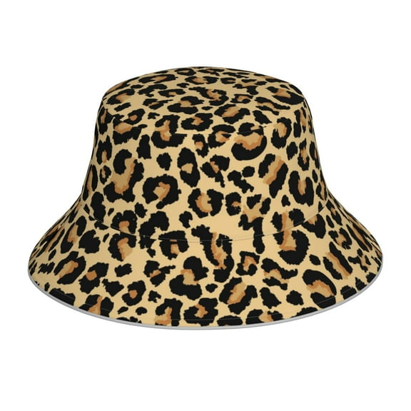 Bingfone Leopard Print Bucket Hat for Men Women,Packable Reversible Printed Sun Hats,Fisherman Outdoor Travel Hiking Beach Caps
