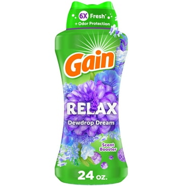 Gain In-Wash Laundry Scent Booster Beads, Relax, Dewdrop Dream, 24 oz