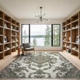 thumbnail image 2 of ODIKA Beige Details Neutral Faded Botanical Symmetrical Vintage Grey Non-Slip Chair-Friendly for Dining Room, Basement, Large Office, 2 of 7