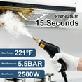 thumbnail image 3 of Handheld Steam Cleaner, Steam Cleaner for Home with 10 Accessory Kit, 2500W Multipurpose Portable Upholstery Steamer Cleaning with Safety Lock to Remove Grime, Grease, White, 3 of 10