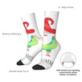 thumbnail image 4 of Logiee Hello Summer Gnome 2 Print Adult Socks for Men & Women,Calf Socks, Ankle Socks,Boots Socks,Breathable Casual Sock,Unisex Crew Socks, 4 of 6