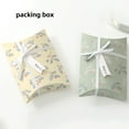 thumbnail image 2 of Naiovety Caja de dulces de regalo de diseño Simple, 10 piezas, banquete de boda, portátil, de un solo uso, patrón de hoja, presente, recuerdo Kits de decoración para fiestas Amarillo, 2 of 6