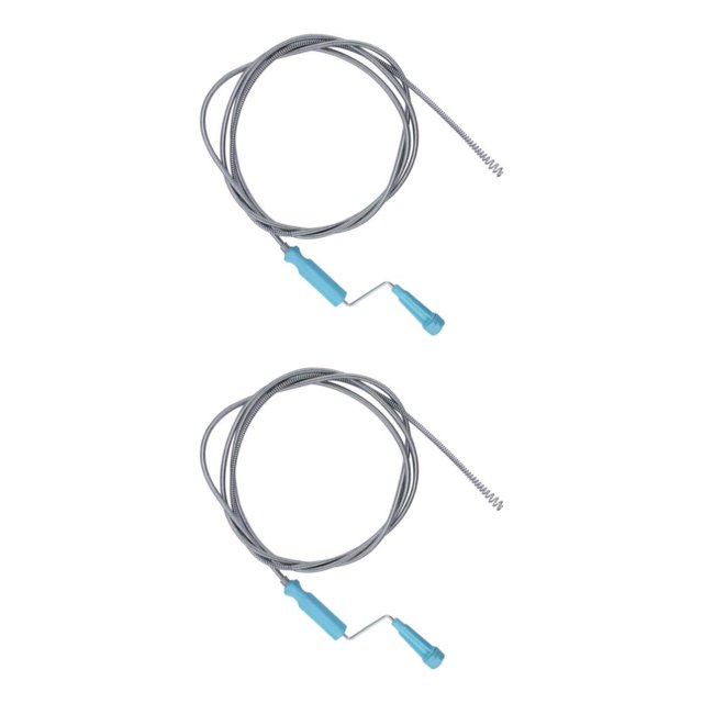 Transemion Drain Tool for Sewer Kitchen Sink and Toilet Quick and Efficient Blue 1.4m 2Set