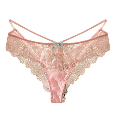 

Qcmgmg Women s Breathable Low Waisted Soft Underwear See Through Stretch Lace Briefs Panties