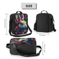 thumbnail image 2 of Picia Colorful Patterned Rabbit Lunch box Lunch bag for men women Large capacity Lunchbox Reusable Lunch bags Insulated Lunch bag Lunch box cooler, 2 of 9
