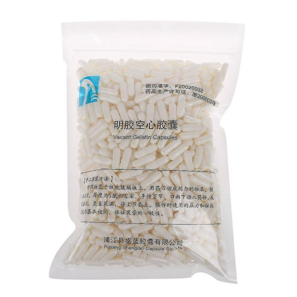 1000 Uds cápsulas vacías de gelatina blanca cápsulas de gelatina huecas cápsula de píldora vacía mejor Shiyi Hy