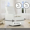 thumbnail image 3 of Evolur Reevo Swivel Glider In White, 3 of 23