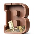 thumbnail image 1 of Alcancía con letras de madera Summidate Alphabet B Kids, 1 of 6