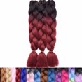 thumbnail image 3 of SEGO 3PCS/Lot Ombre Jumbo Braiding Hair Extensions Colored Hair Weave Synthetic Crochet Twist Box Braid Hair Black/Pink/Blue/Purple Fake Hair Extension for Women, 3 of 8