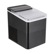 Mainstays Countertop Ice Maker, Rich Black, 9 Bullet Cubes, 2 Ice Sizes, 26 lbs/24H with Removable & Washable Ice Tray & Scoop, with Self-Cleaning Function