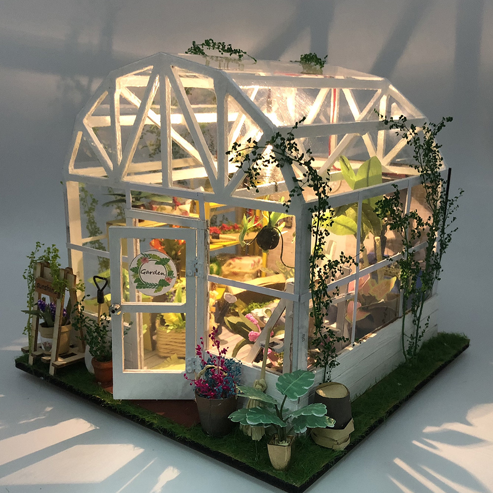 miniature greenhouse dollhouse diy kit