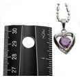 thumbnail image 2 of R.h. Jewelry Stainless Steel Sentiment Grandma's Purple Crystal Heart Pendant, 2 of 4