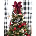 thumbnail image 3 of Burlap Christmas Ribbon Wired RED Truck Merry Christmas/Snowflake/BUFALO Black Checkered 2.5 Inch 18 Yard 3 Rolls for Gift Wrapping Xmas Tree Wrap Around Ribbons Wreath, Holiday Decor Bows Decorating, 3 of 8