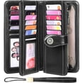 thumbnail image 2 of LAICAIW Women's Wallet Genuine Leather RFID Blocking Large Capacity Trifold Ladies Wallet, 2 of 6