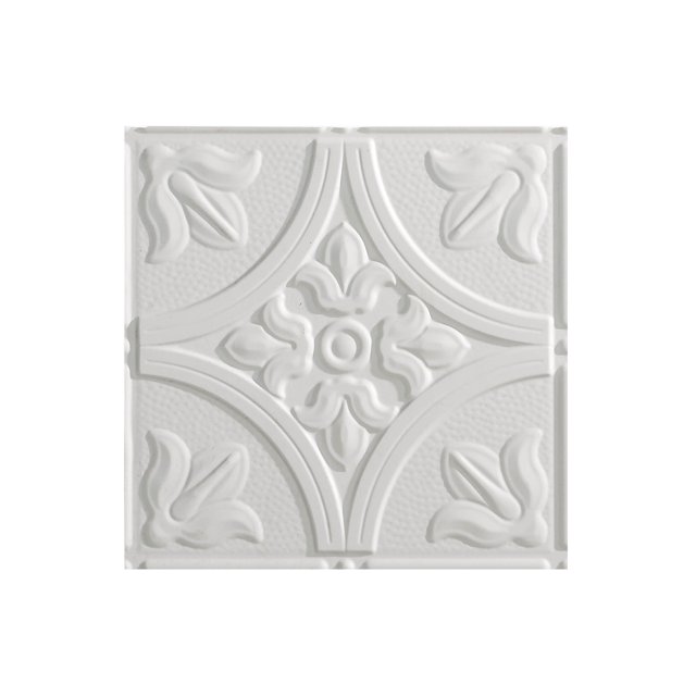 Fasade Easy Installation Traditional 2 Matte White Glue Up Ceiling Tile/ Ceiling Panel (12" X 12" Sample)