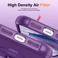 thumbnail image 5 of Dteck for iPhone 11 Pro Max Case with Magnetic Invisible Stand, Military Grade Drop Protection, Compatible with MagSafe, Shockproof Translucent Matte Protective Cover with Ring Holder,Purple, 5 of 7