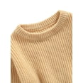 thumbnail image 4 of Infant Baby Boy Girl Oversized Knit Sweater Chunky Long Sleeve Pullover Shirt Warm Fall Winter Blouse Top, 4 of 6
