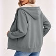 thumbnail image 4 of Lutiedan Womens Sherpa Fleece Jacket Zip up Thick Warm Hooded Jacket Long Sleeve Casual Fall Winter Coat with Pockets S-3XL, 4 of 6