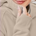 thumbnail image 4 of Hwmodou Women Hooded Jackets Women's Zip Up Hoodies Cropped Sweatshirts Fall Outfits Casual Hooded Pullover Sweaters Tops Winter Clothes Holiday Vacation Clothes For Woman, 4 of 4