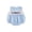 Blue, variant on Newborn Baby Boy Girl 4th of July Outfit Independent Day Summer Smocked Bubble Romper Patriotic American Flag Embroidery Sleeveless Gingham Plaid Bodysuit Jumpsuits