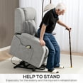 thumbnail image 4 of HOMCOM Fauteuil Inclinable Électrique, Fauteuil Inclinable avec Télécommande, Gris Clair, 4 of 10
