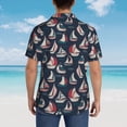 thumbnail image 3 of Lsque Sailboat And Wave pattern Hawaiian Shirt for Men, Unisex Summer Beach Casual Short Sleeve Button Down Shirts-XX-Large, 3 of 9