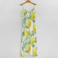 thumbnail image 5 of Lemon Print Sleeveless Suspender Dress Summer Fashion Casual Long Dress, 5 of 9