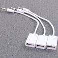 thumbnail image 4 of Milisten 3PCS USB To 3.5MM 12V Vehicle Mounted MP3 Transfer Cable Aux CD Player Audio Cable(White), 4 of 5