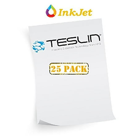 Teslin174ynthetic Paper - for Inkjet Printers - Waterproof Inkjet Grade PPG IJ 1000WP - Full Sheet 10 Mil Pack of 25