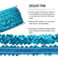 thumbnail image 4 of Uxcell 11 Yards 0.8 Inch Elastic Sequins Trim 2 Row Flat Sequin Strip Sequins Fabric Ribbon for Sewing Lake Blue, 4 of 5