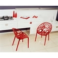 thumbnail image 3 of Compamia Crystal Polycarbonate Patio Dining Chair in Red, 3 of 6