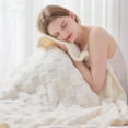 thumbnail image 2 of 180*200cm Throw Blanket for Couch, Checkered Knitted Blankets Gifts for Women Mom Girls, Cozy Cute Soft Throw Home Room Decor Aesthetic Women Mothers Birthday Gifts, 2 of 5