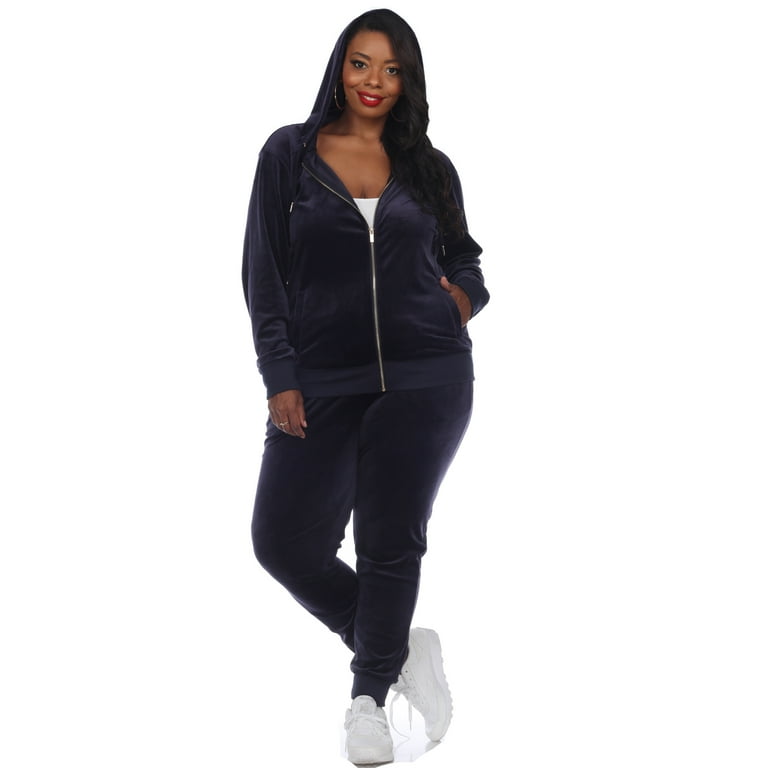 Plus size velour tracksuit discount