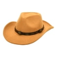 thumbnail image 4 of Classic Cowboy Hat Western Headwear Outdoor Riding Beach, D-Gold, 4 of 5